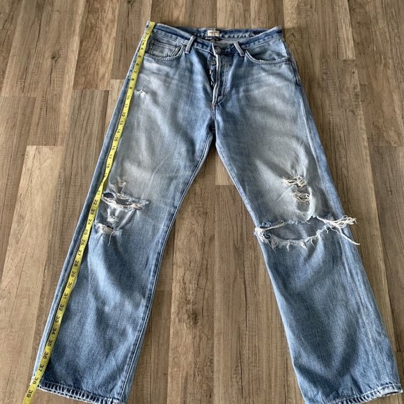 Womens COH Citizens of Humanity Cora High Rise Relaxed Crop Button Fly Jeans 28 - Picture 6 of 10